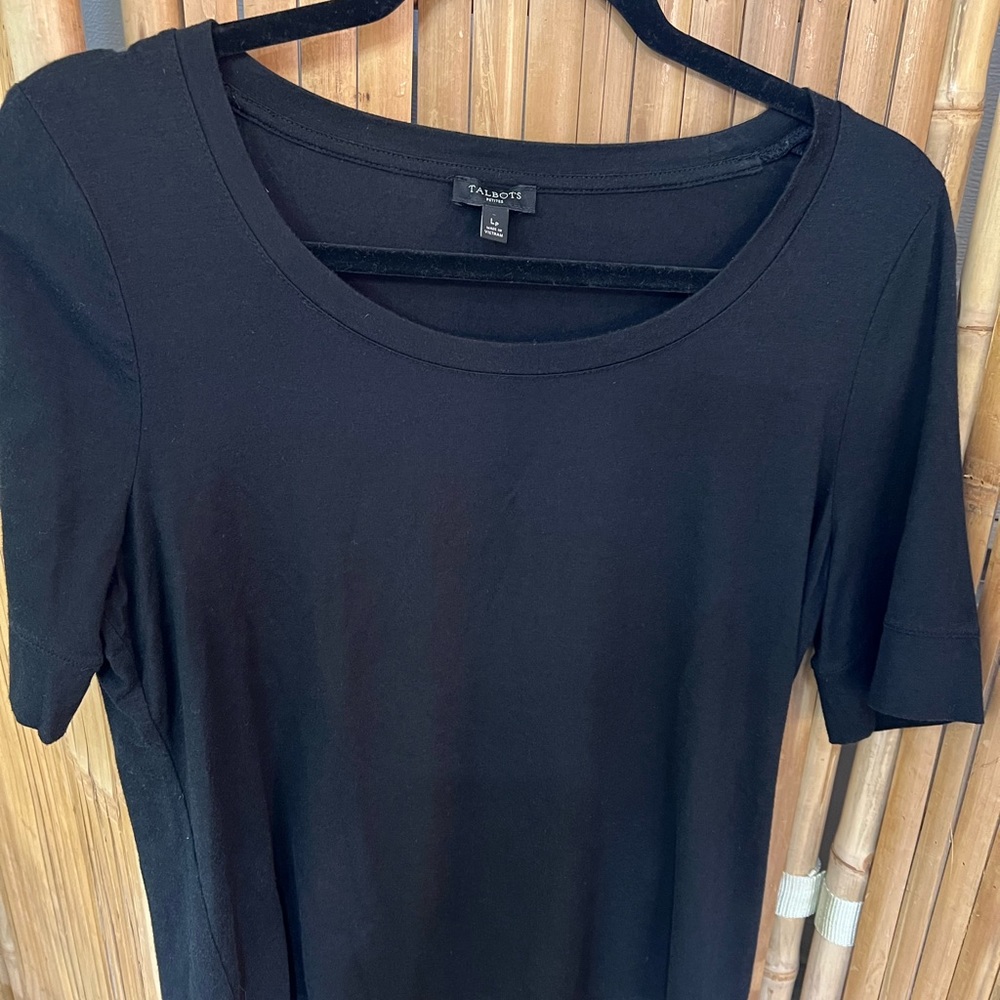 Black Talbots top. Mid length sleeve. New condition